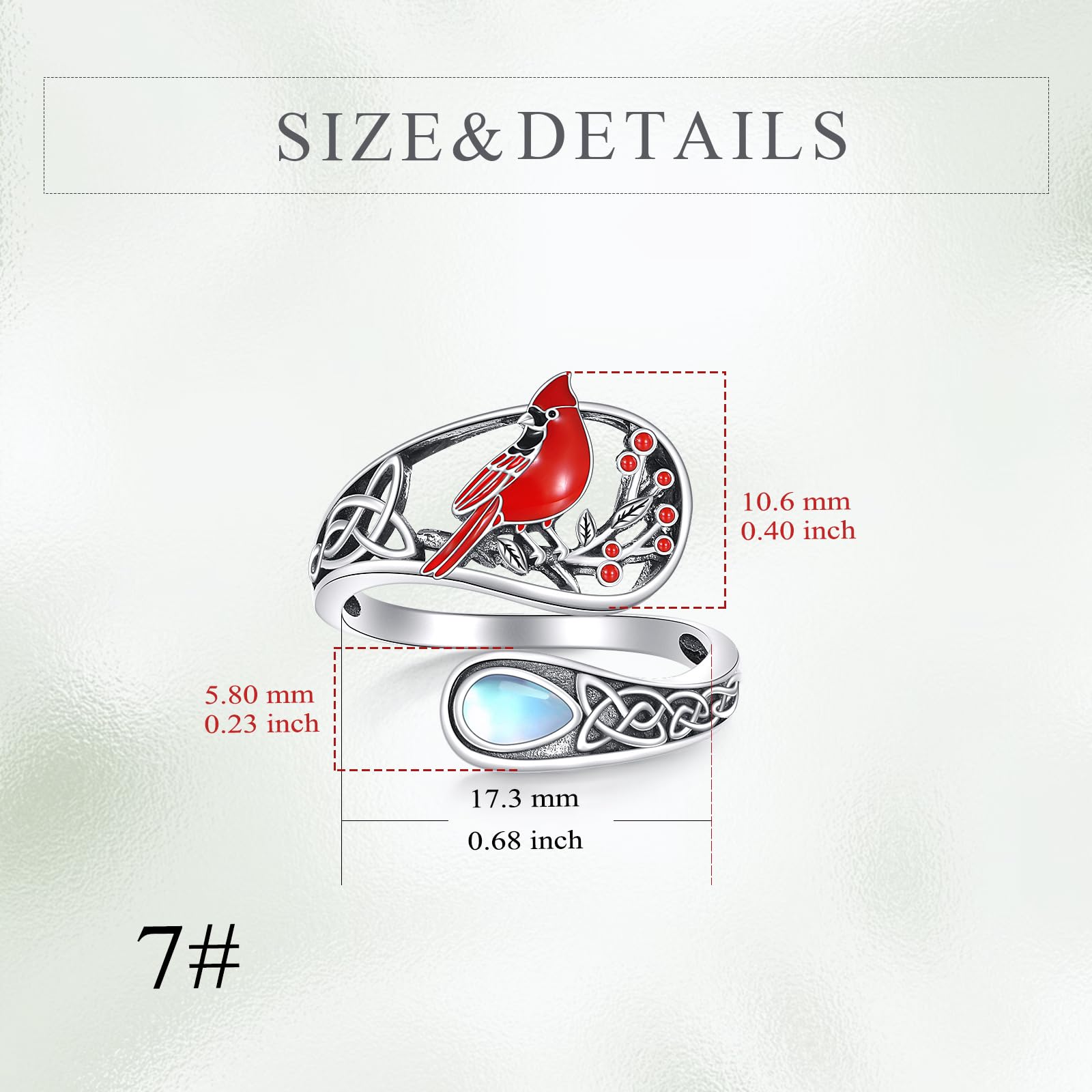 Vadmans Tier Löffel Ring Sterling Silber Verstellbar Ring Schmuck Geschenke