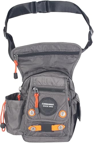Innturt Bolsa de nailon para la pierna, bolsa para muslo, bolsa de pierna Riñonera táctica Bolsa de mensajero de hombro, Gris