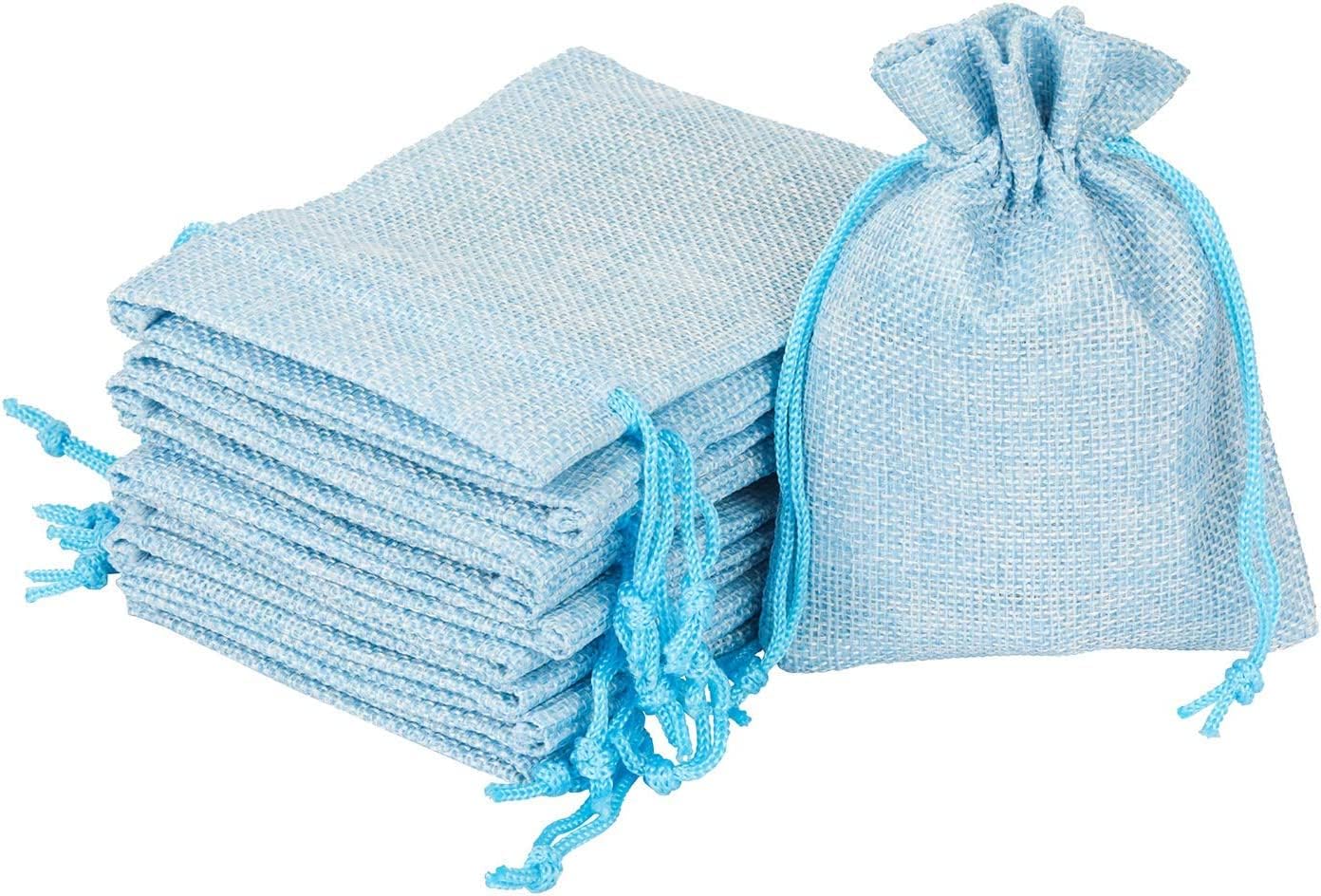 Brown Leaf 8X12 Inches Sky Blue Burlap Jute Potli Gift Bags Pouches for Wedding Anniversery Party Supply Return Gift Potli Bags (Pack of 18) (B0CGV11NHZ) Amazon Price History, Amazon Price Tracker