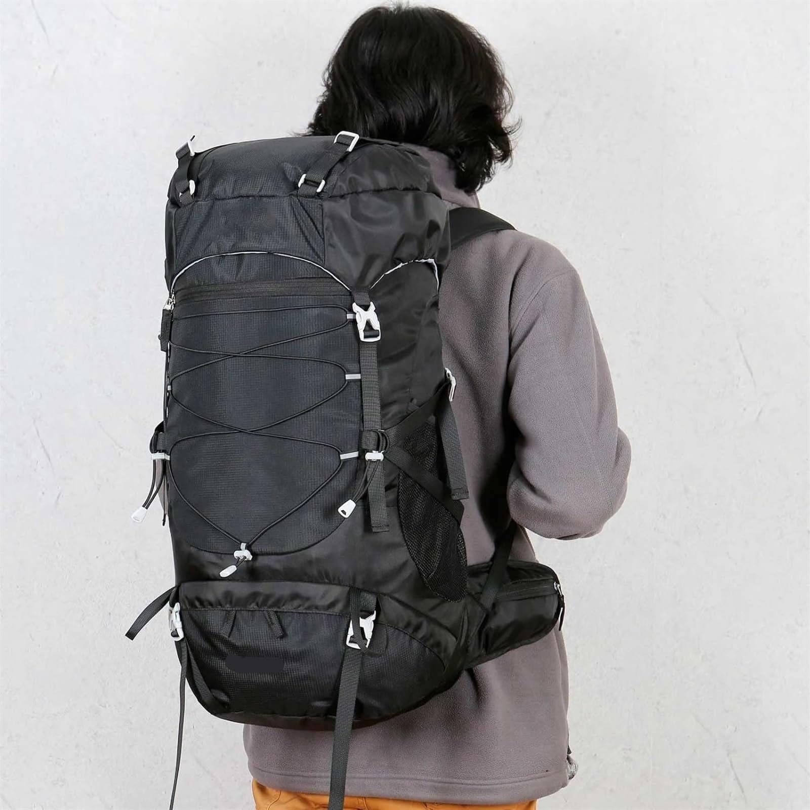 Bergsteiger Tasche Wasserdichter Wanderrucksack 50L, Leichter Wasserabweisender Schul-, Reise- Und Campingrucksack Reiserucksack
