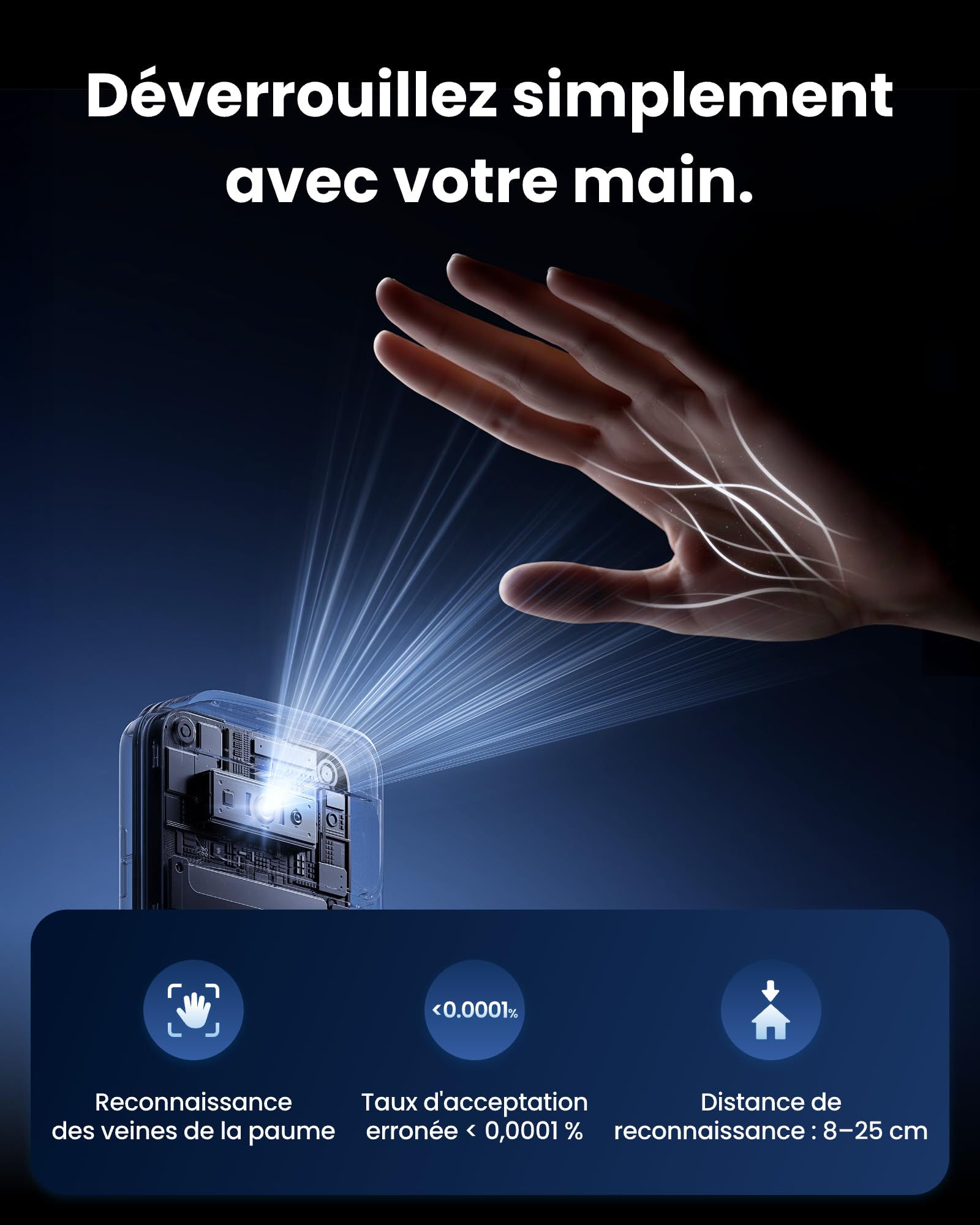 SwitchBot Serrure Ultra connectée WiFi avec Keypad Vision Pro, reconnaissance faciale 3D & veines de la paume, déverrouillage sans contact, compatible cylindre européen, Matter, Alexa, Google, IFTTT