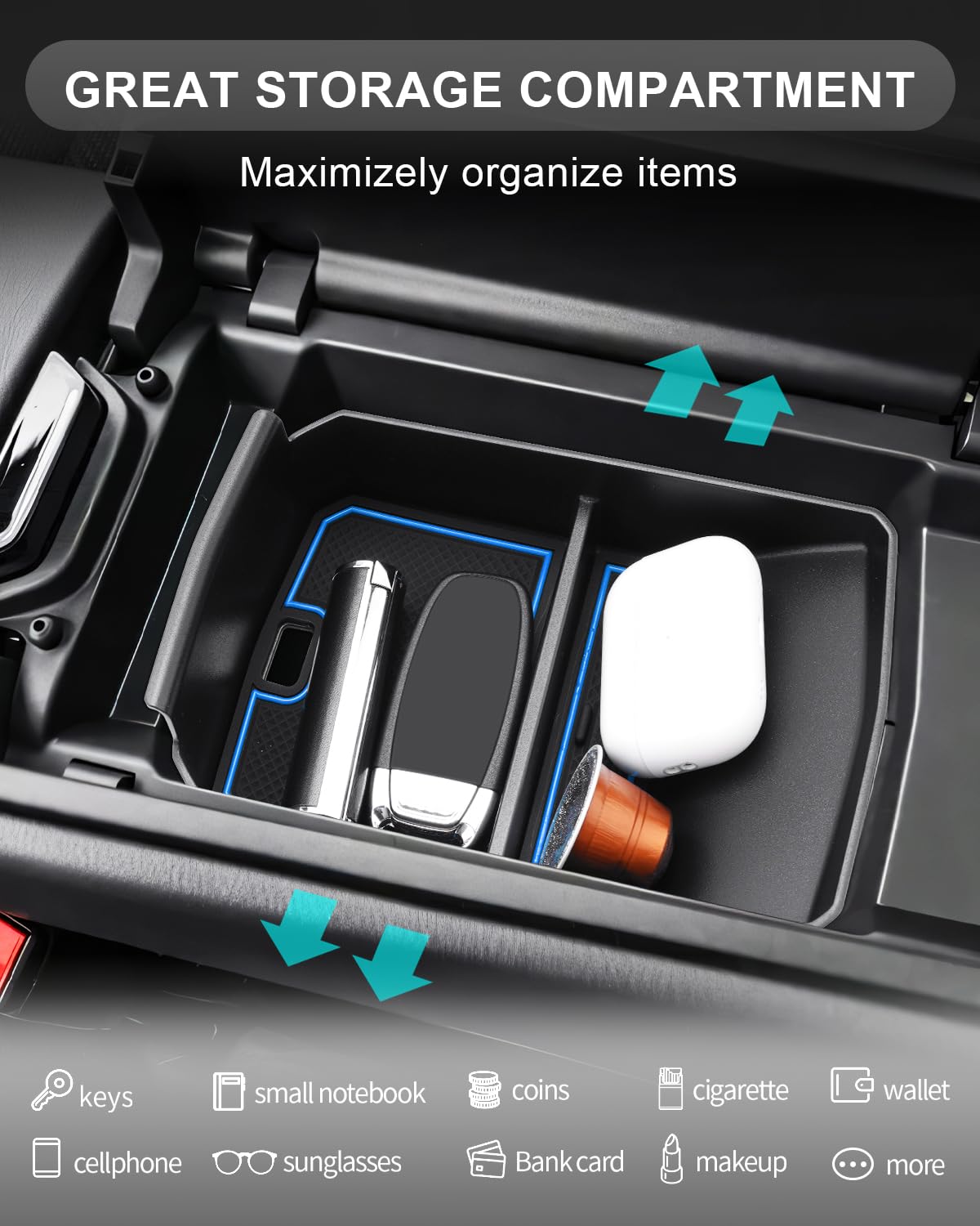 CDEFG Compatible con Renault Austral/Espace 6/Rafale 2024 2023, consola central, guantera, reposabrazos, caja de almacenamiento, organizador de consola de coche, bandeja Austral E-Tech Hybrid 2024,
