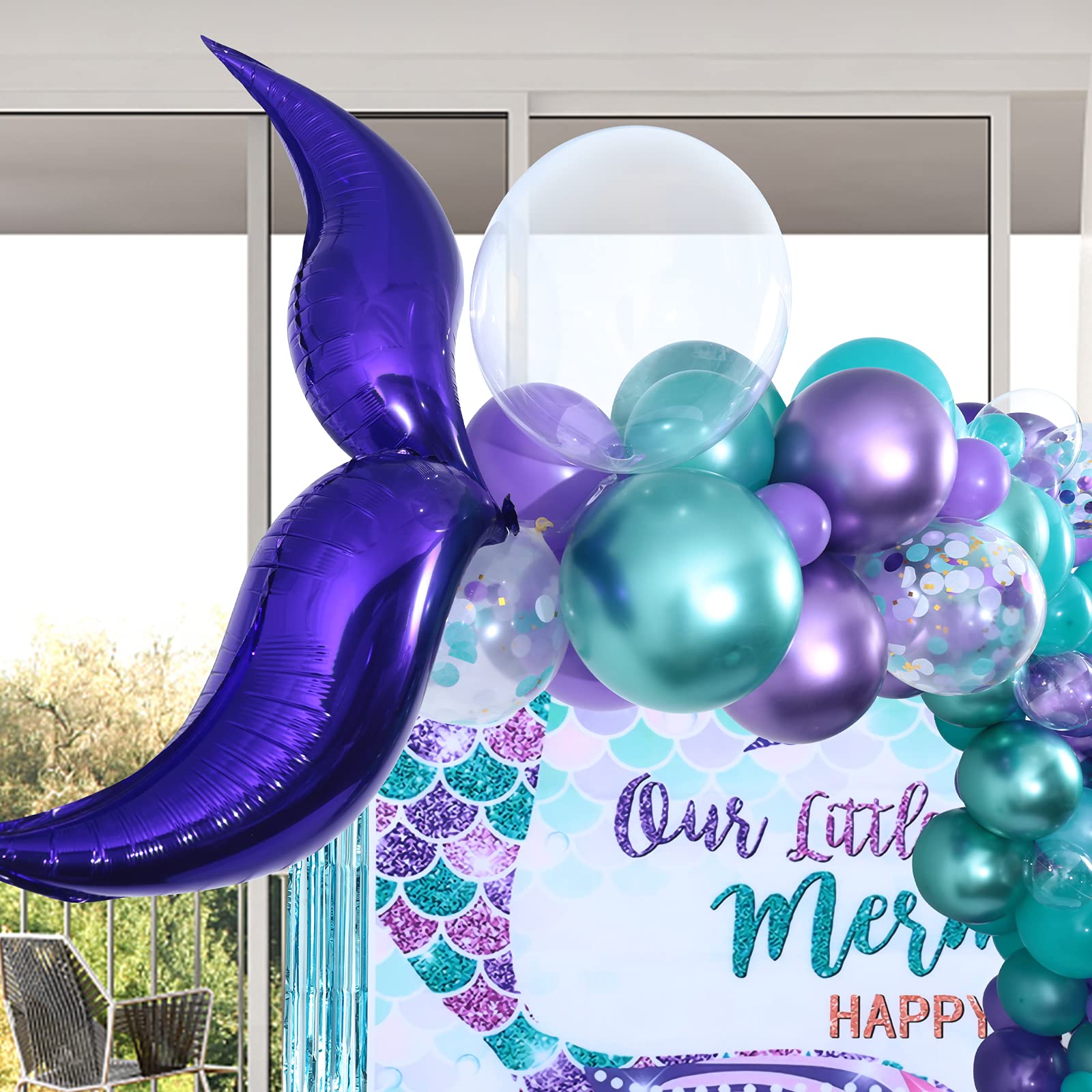 Winrayk Little Mermaid Party Decorations Birthday Supplies Girls