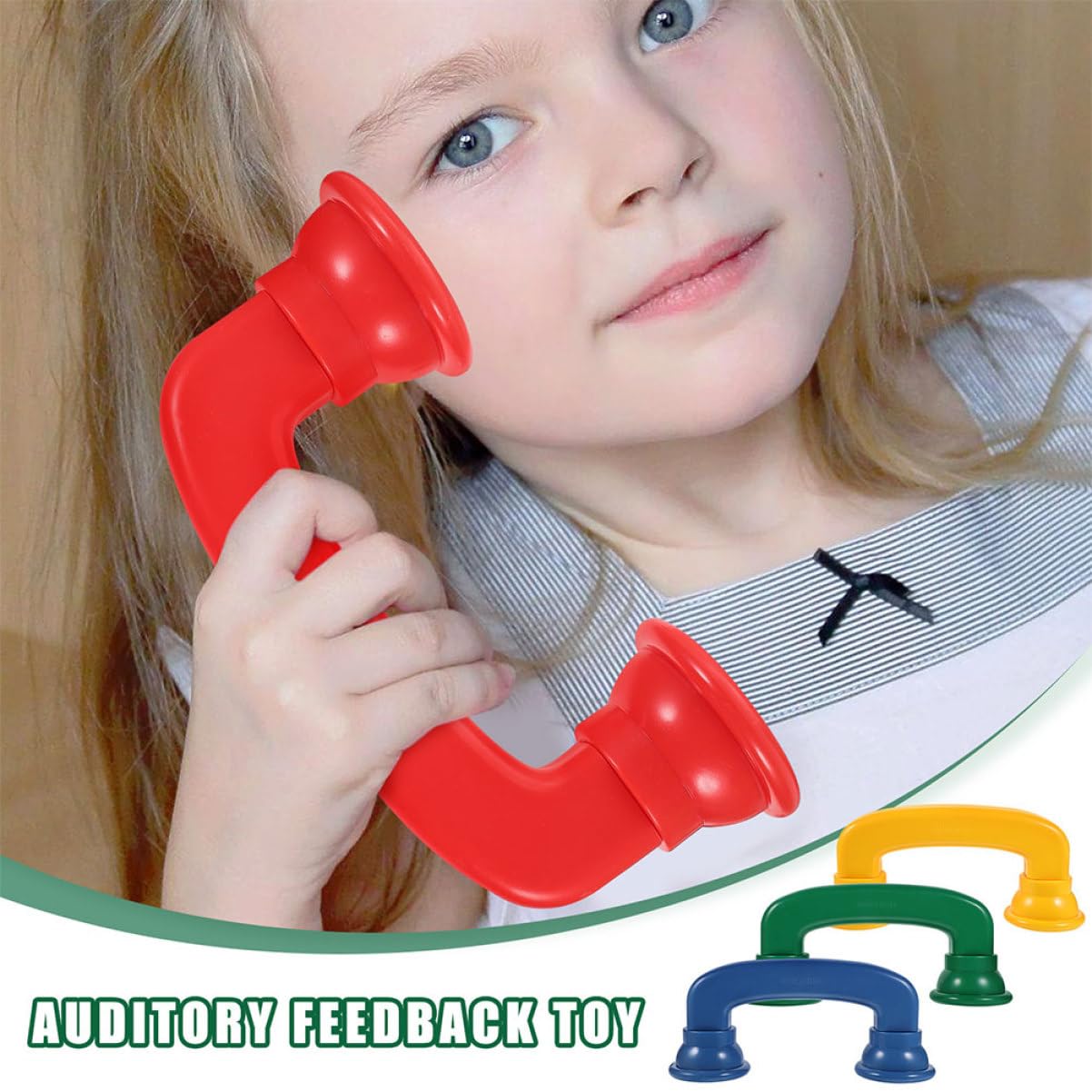 8 Piezas Teléfono Susurro Educativo para Juguetes Auditivos de Retroalimentación Coloridos para Corrección Fonética y Aprendizaje Temprano