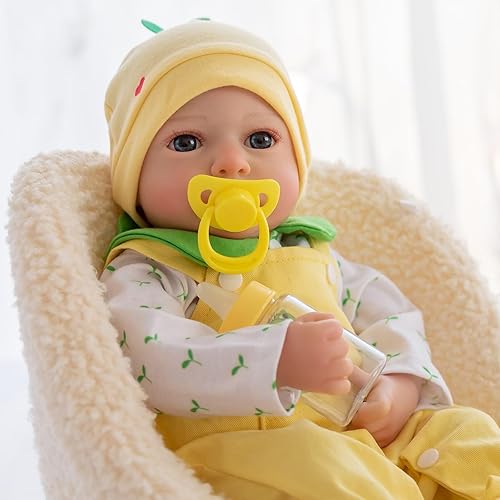 Muñecas realistas de bebé Reborn  Muñecas de bebé recién nacidas realistas de 18 pulgadas, muñeca de cuerpo de vinilo con peso con juego de regalo
