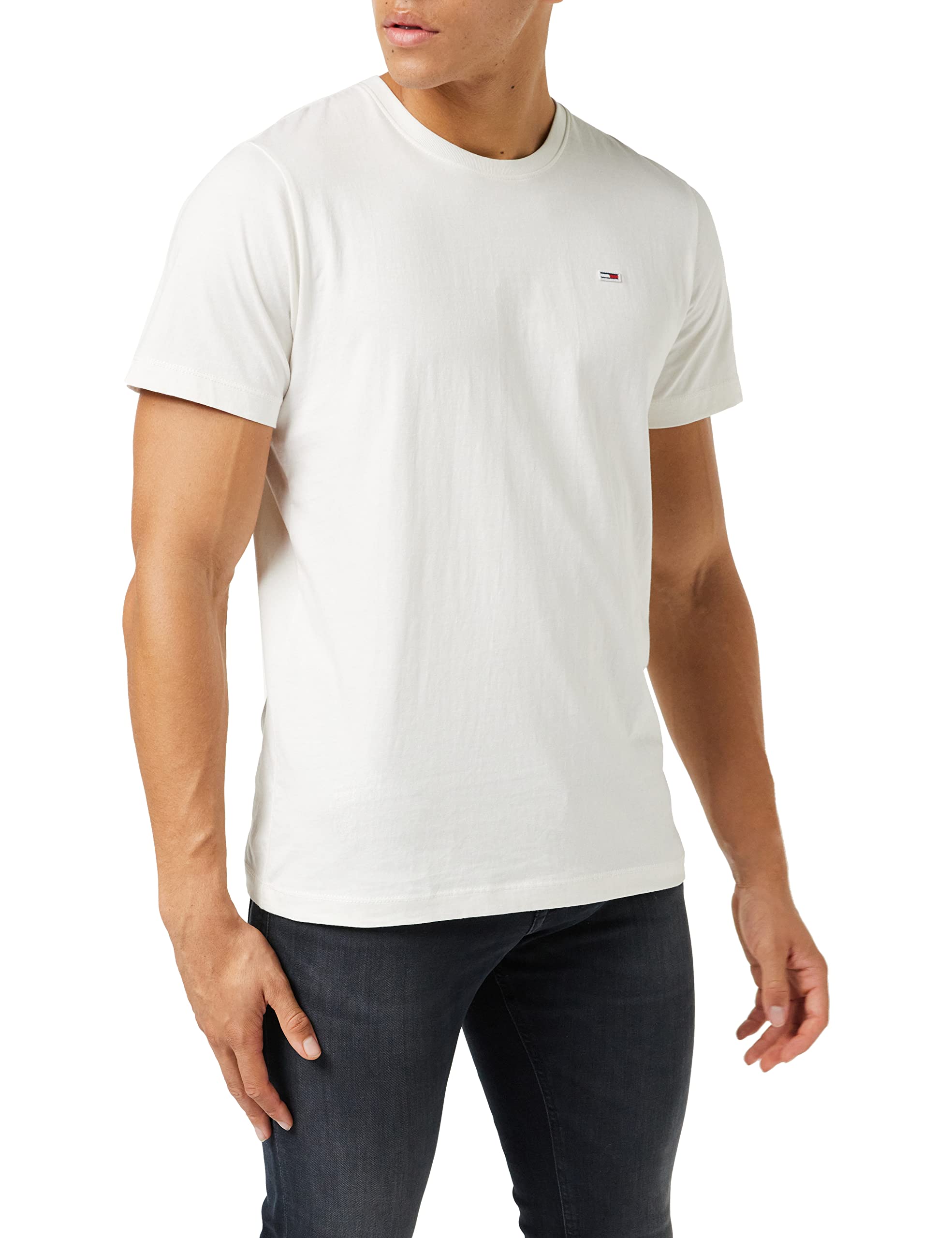 Tommy Jeans Hombre Camiseta Manga Corta TJM Classic Cuello Redondo