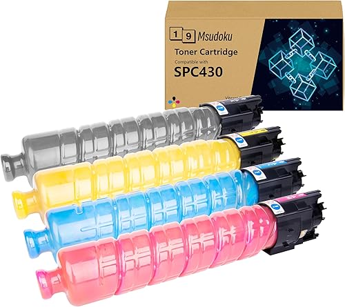 Cartucho de tóner compatible SP C430A C440DN, paquete de 4 unidades de repuesto para Ricoh 821105 821106 821107 821108 Uso con Ricoh Aficio SP C430A