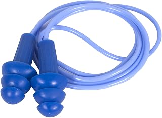 Jackson Safety Metal Detectable, Reusable Corded Foam Ear Plug, 31dB NRR, Blue, Universal Size, Bulk Pack (Case of 400 Pairs), 13822