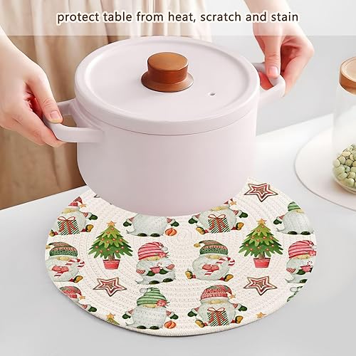 Miniatura 5 de 3 piezas de salvamanteles de cocina para ollas y sartenes calientes de 15 pulgadas, tejido de hilo de algodón, soporte para tetera, decoración de