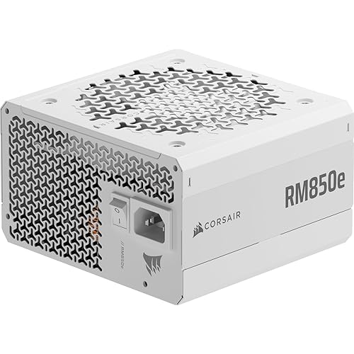 CORSAIR RM850e ATX 3.1 PCIe 5.1 Ready Fully Modular 850W Power Supply – 12V-2x6 Cable Included, Cybenetics Gold Efficiency, 105°C-Rated Capacitors, Modern Standby Mode – White