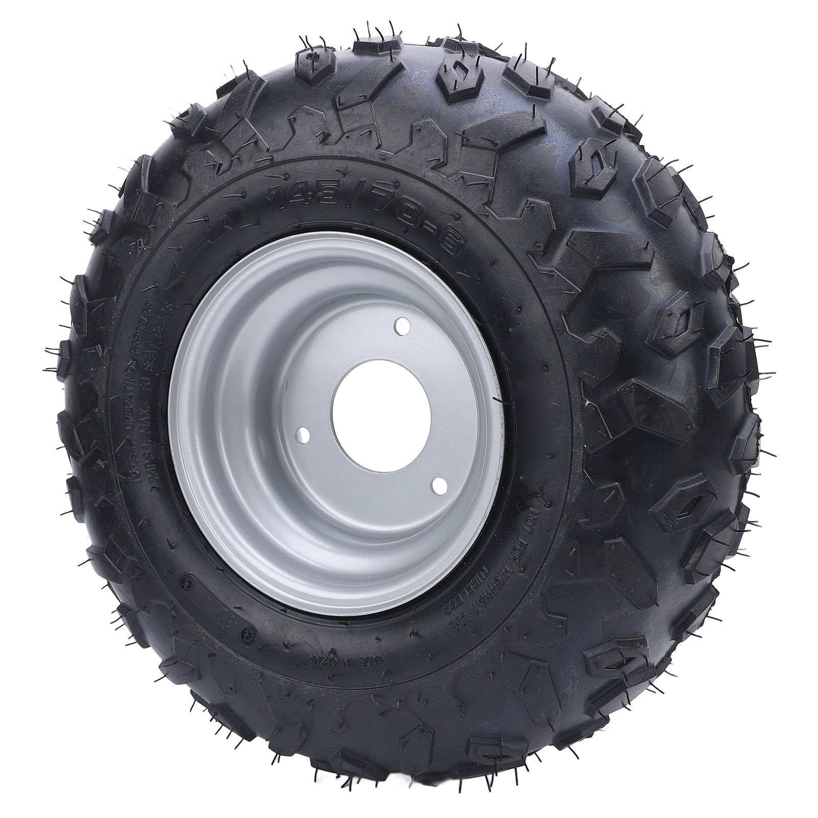 145/70 6 Opon Koła z Obręczy, 6 Cali ATV Go Kart Przednie lub Tylne Opony i Felgi do ATV, UTV, Quad, Off Road, Go Cart, 3 Otwory Montażowe