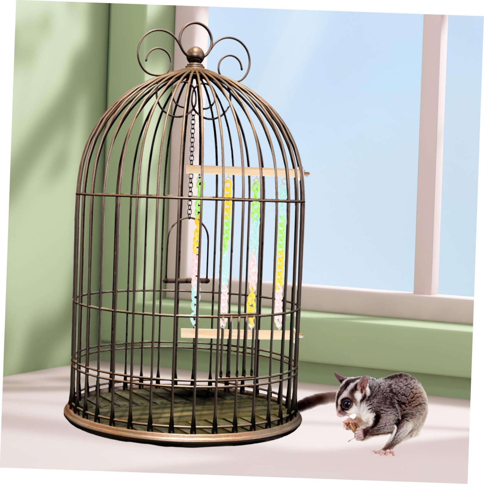 Sugar Glider Spielzeug – Kletterseil, Schaukel, Sitzstangen Für Käfig, Auch Für Ratten & Vögel