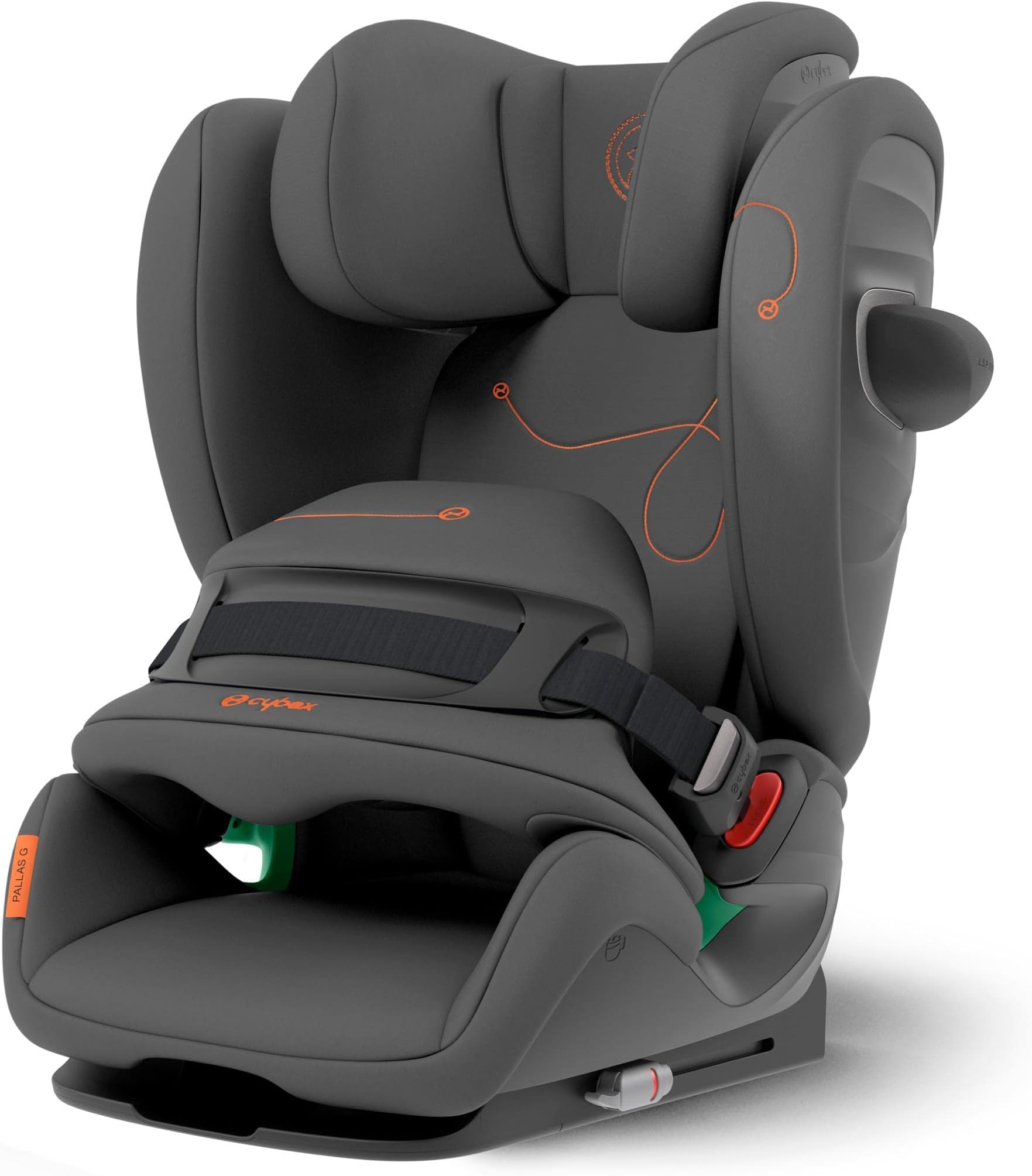 CYBEX Gold Child Seat Pallas G i-Size, Car with ISOFIX, Adjustable Headrest, Protection from Side Impact, Seat Belt System, 76-150 cm, from 15 Months to 12 Years (9 to 50 kg), Polyester, Lava Grey