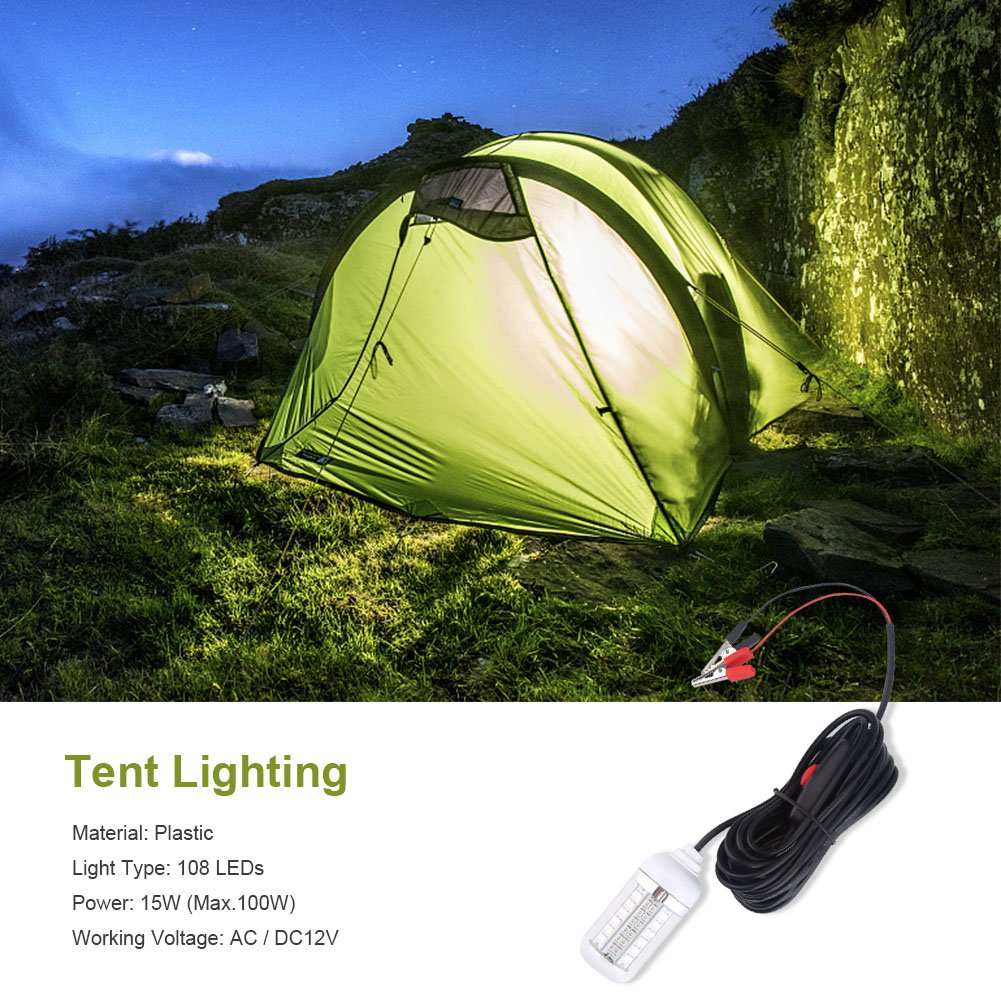 12 V LED-Unterwasser-Nachtangellampe für den Außenbereich, für Crappie, Garnelen, Tintenfische, Welse (blau) (Blaues Licht)