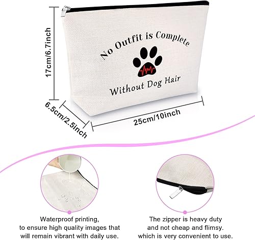 Miniatura 2 de Sfodiary Bolsa de maquillaje para amantes de los perros, regalo con temática de perro, regalo para mamá, regalo para dueños de perros, regalo