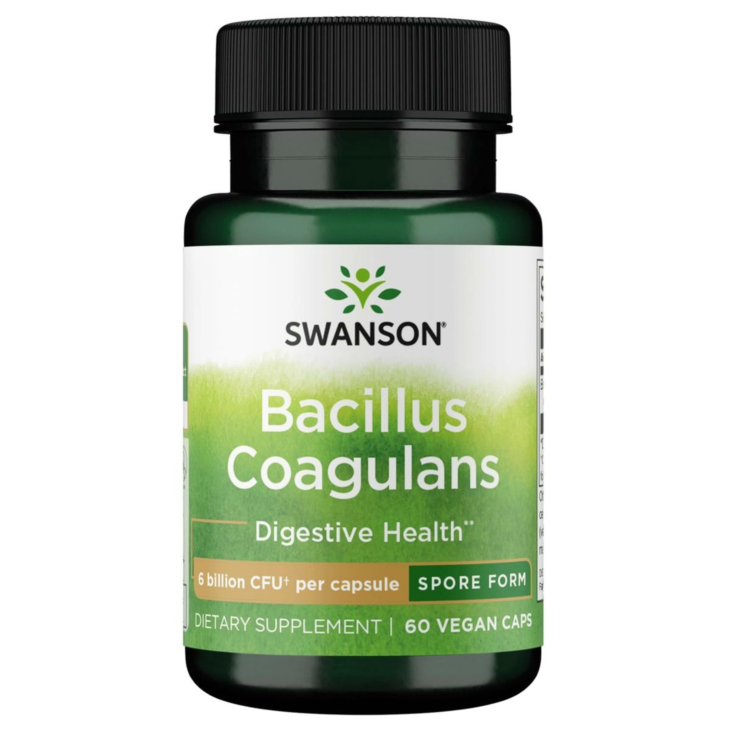 Swanson Bacillus Coagulans Spore-Form Probiotic για ενήλικες Αναζητώντας Ράφι-Stable Digestive Υποστήριξη με 6 δισεκατομμύρια CFU - Acid-Resistant (60 κάψουλες Vegan)