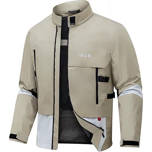 Motorcycle Jacket for Men, Summer Mesh Riding Jacket with CE Armor, Lightweight Breathable Biker Racing Gear