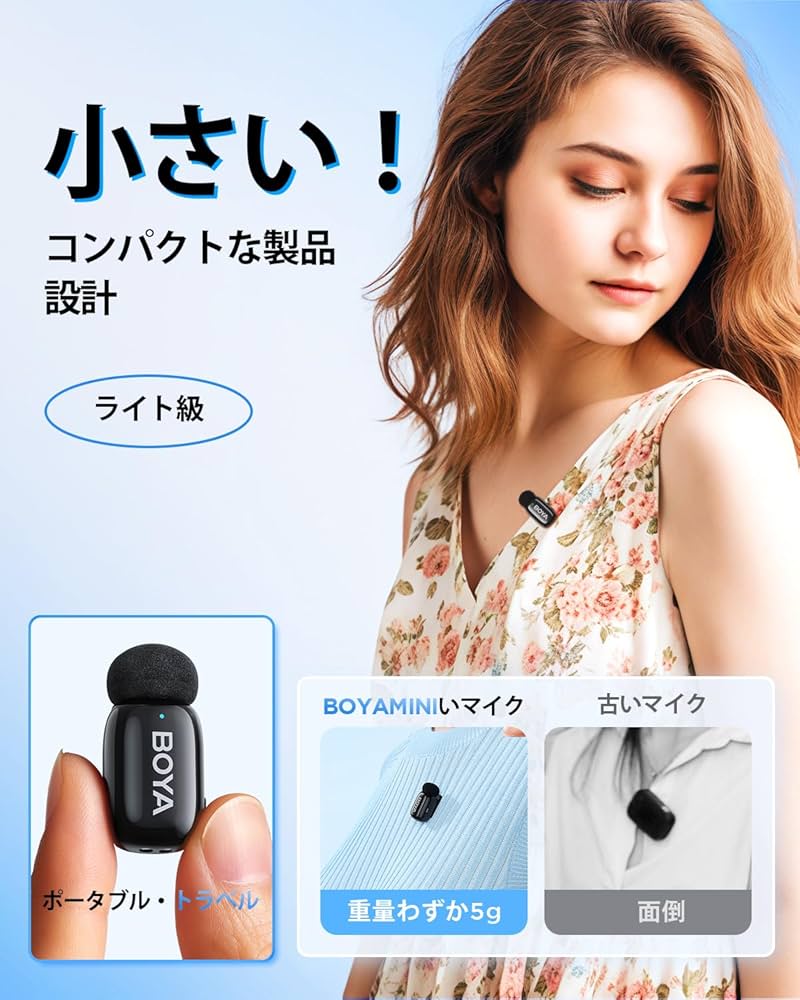Amazon.co.jp: BOYA Mini (TX+RXU)ワイヤレスラベリアマイク iPhone 15