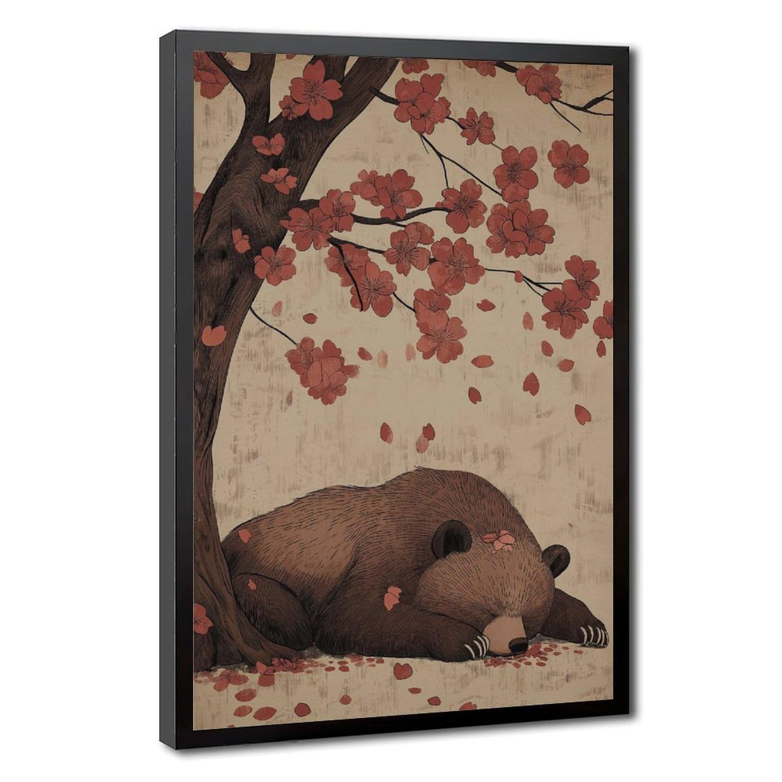 Bareronor Japanese Bear Poster Canvas Poster Bedroom Decor Landscape Office Room Decor Gift 20" L X 30" W