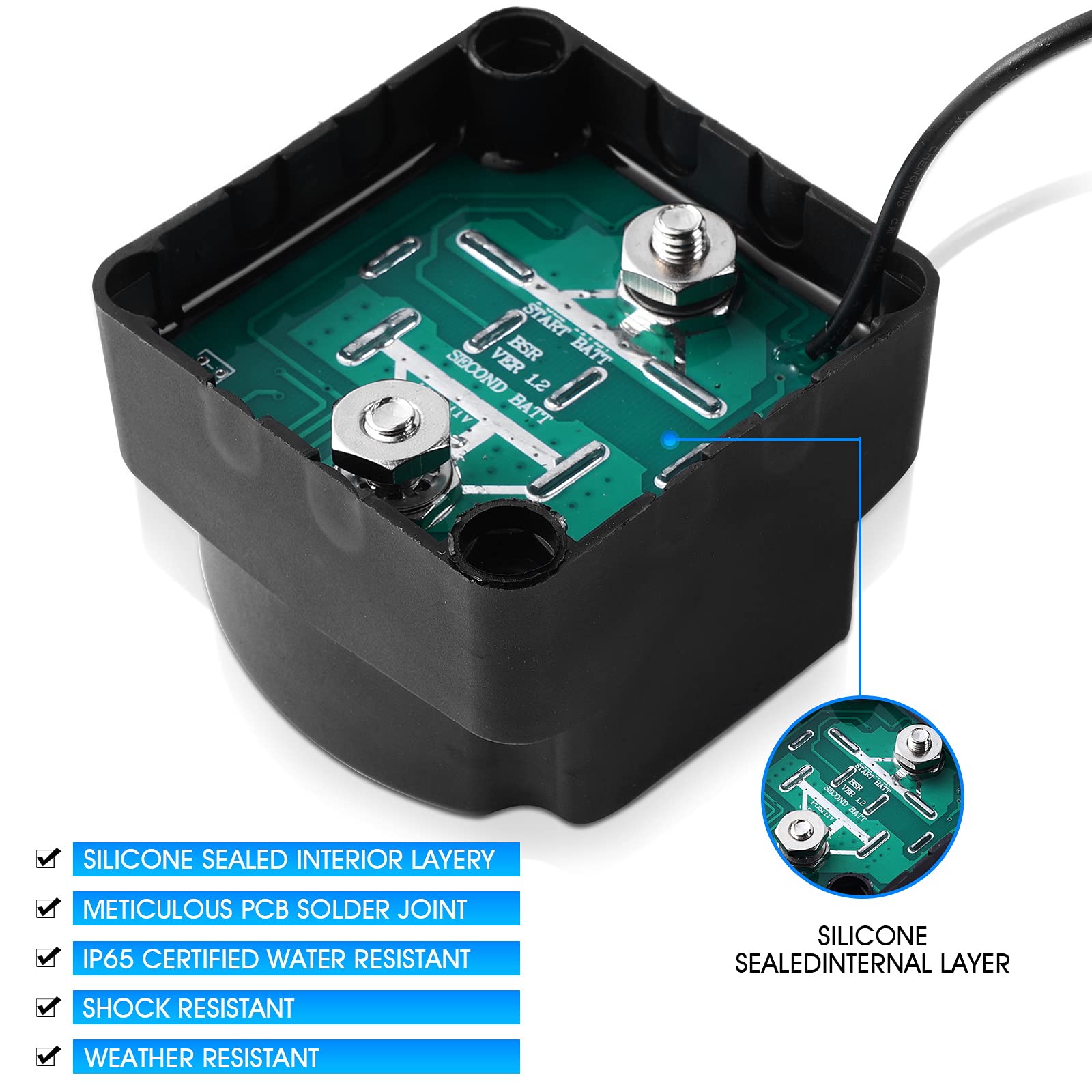 Buy Dual Battery Isolator Kit 12 Volt 140 Amp, Sensitive Relay & Wiring Cable Kit,Voltage