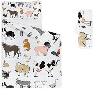 Axolotl Cute Cow Kids Toddler Nap Mat Set with Removable Pillow,Slumber Bags for Toddlers,Toddler Bedding Sets,Sleep Mats for Kids Daycare Preschool Kindergarten,Daycare Sleeping Mats for Nap Time