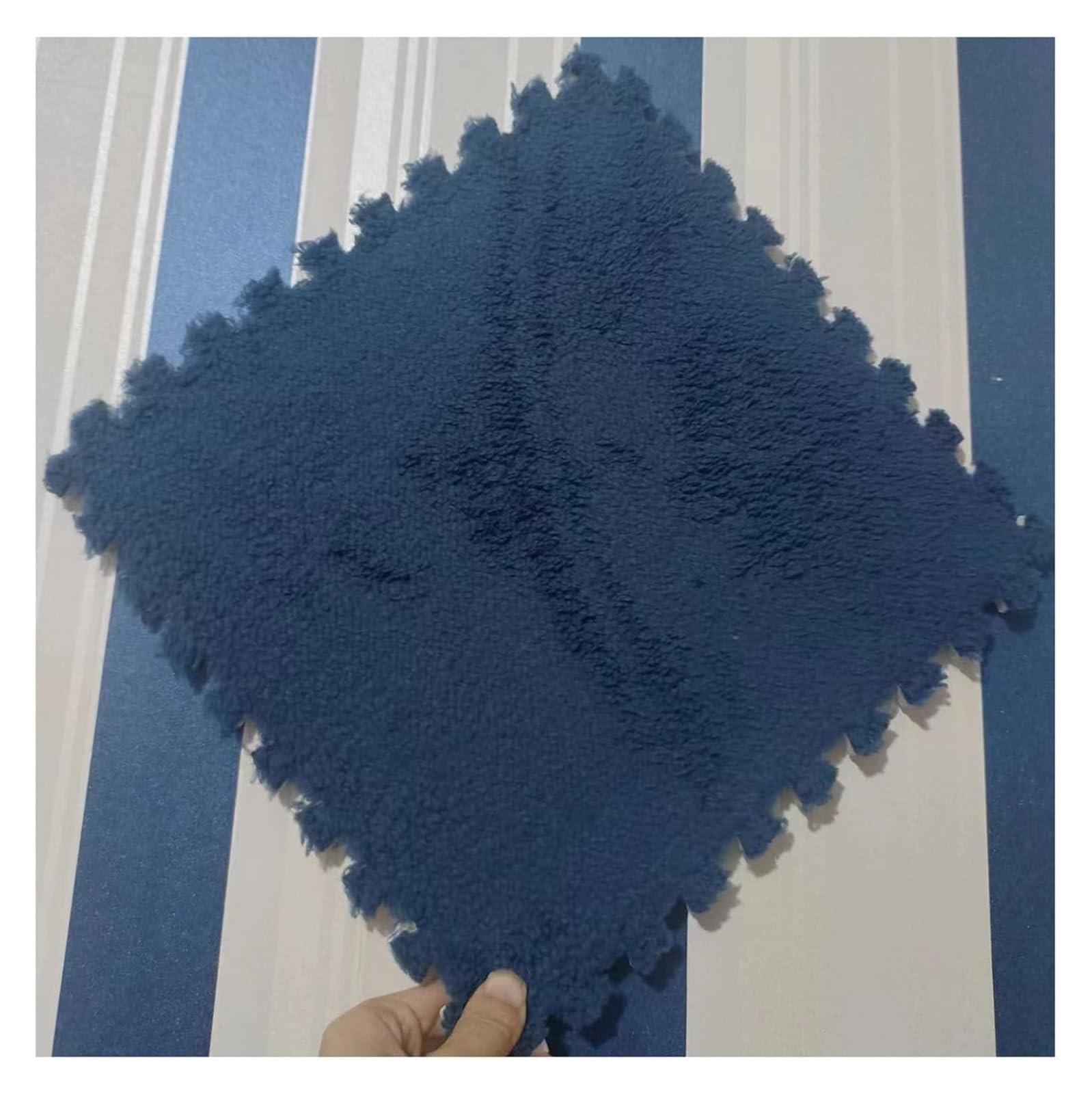 Tapis puzzle en mousse,Tapis de protection lavable Lot de 10 tapis de sol en mousse pelucheuse épaisse 12 x 12 pouces Dalles de tapis de jeu carrées en mousse moelleuse avec bordures Tapis de puzzle a