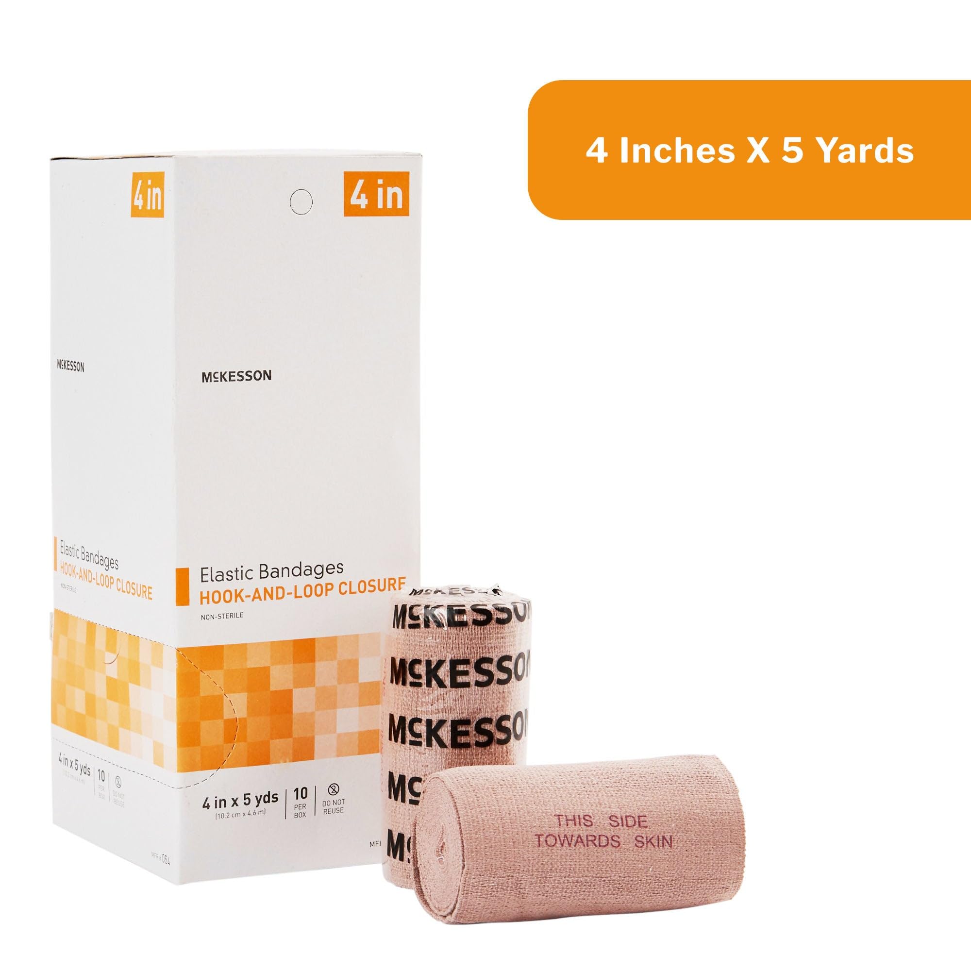 McKesson Elastic Bandage, Hook Loop, Non-Sterile, Tan, 5 yds, 4 in, 10 ct — Amazon image 7