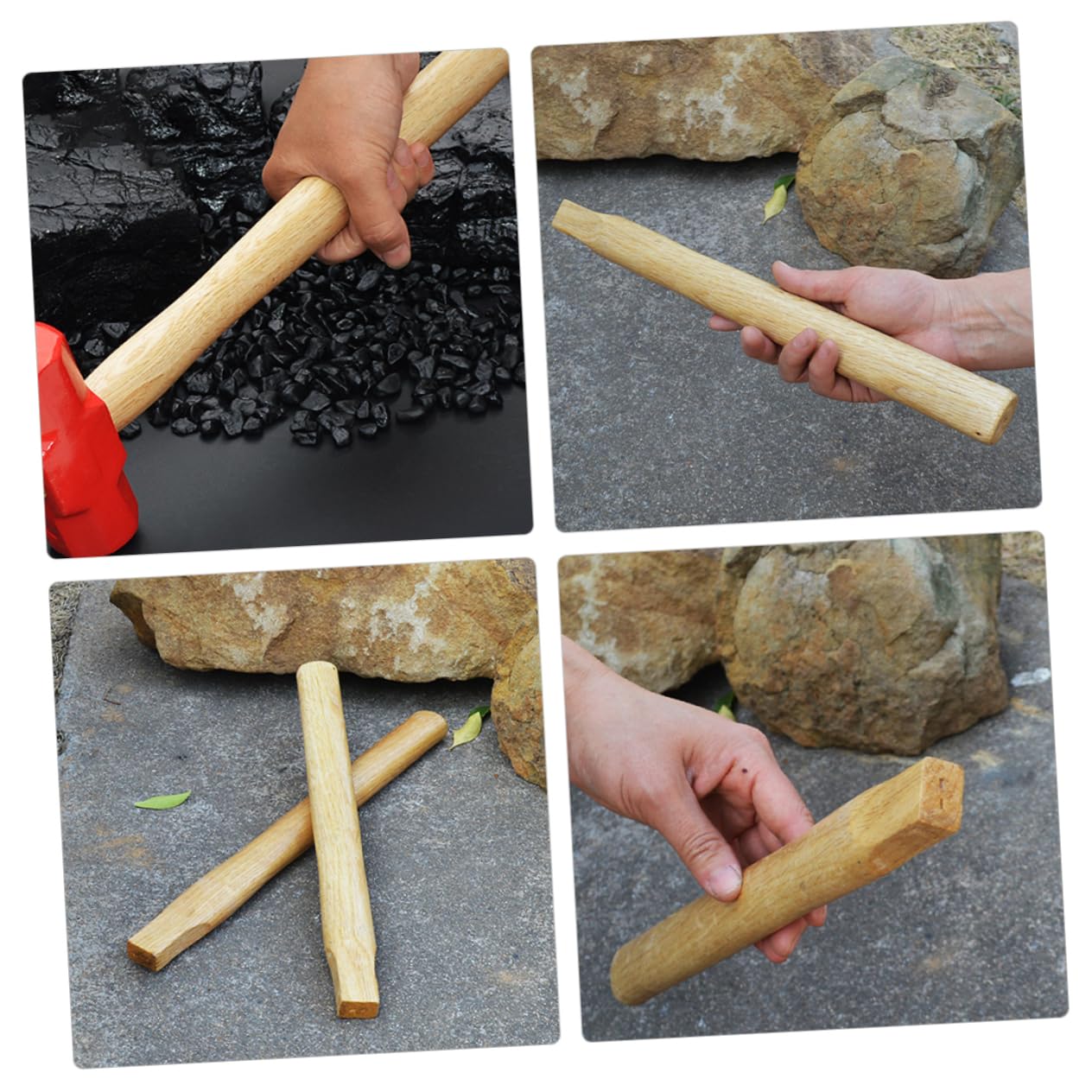 Toddmomy 2Pcs Convenient Axe Handle Replacement Solid Hatchet Handle for Repair Durable Axe Accessory for Felling and Hammer Tools Easy Installation Money Saving