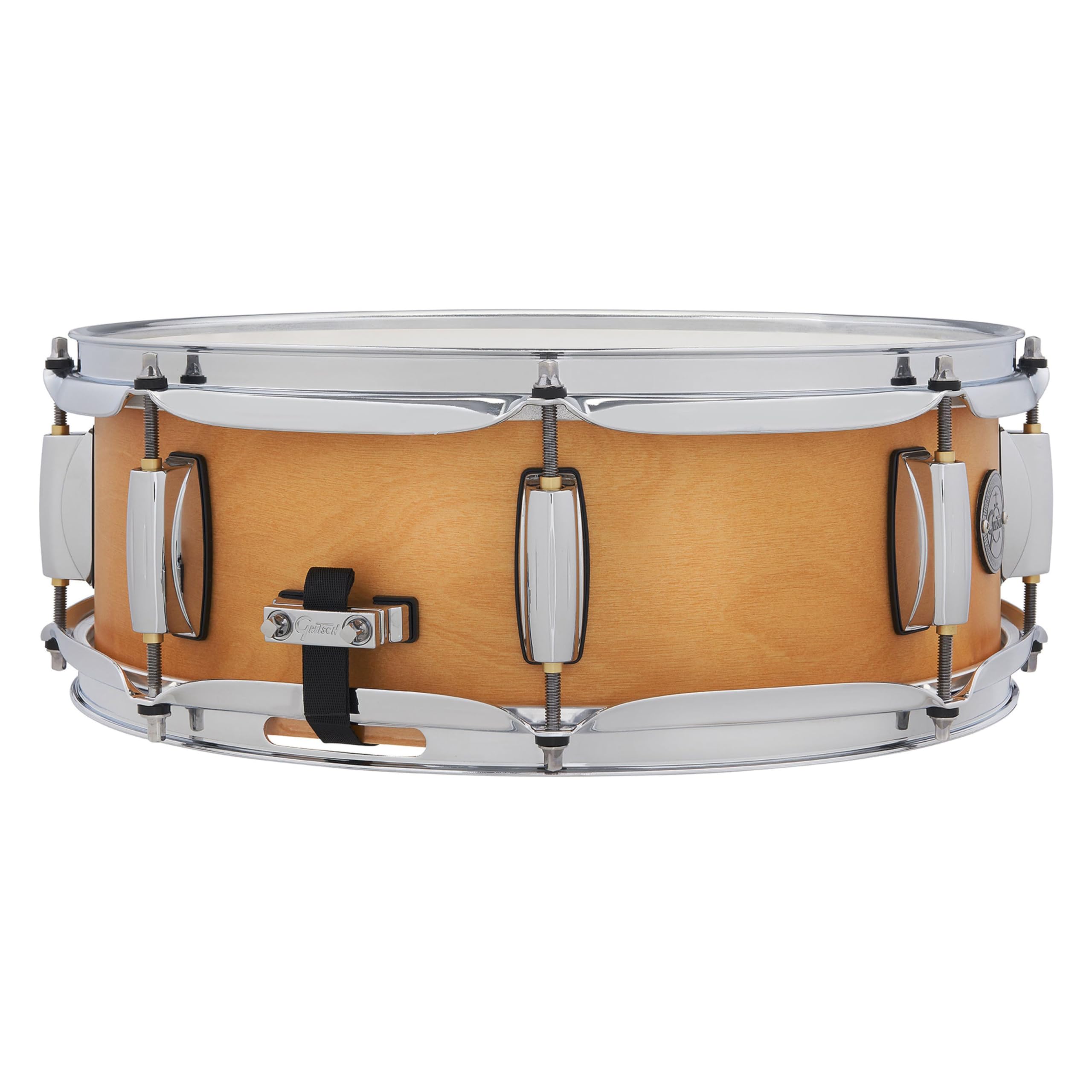 Gretsch Snare Drum - Full Range Birch - Größe 14 x 5" - 8-lagiger Birkenkessel - Satin Classic Finish Natur - 30° Kesselgratung - 2,5 mm Stahlspannreifen - S1-0514-BSC