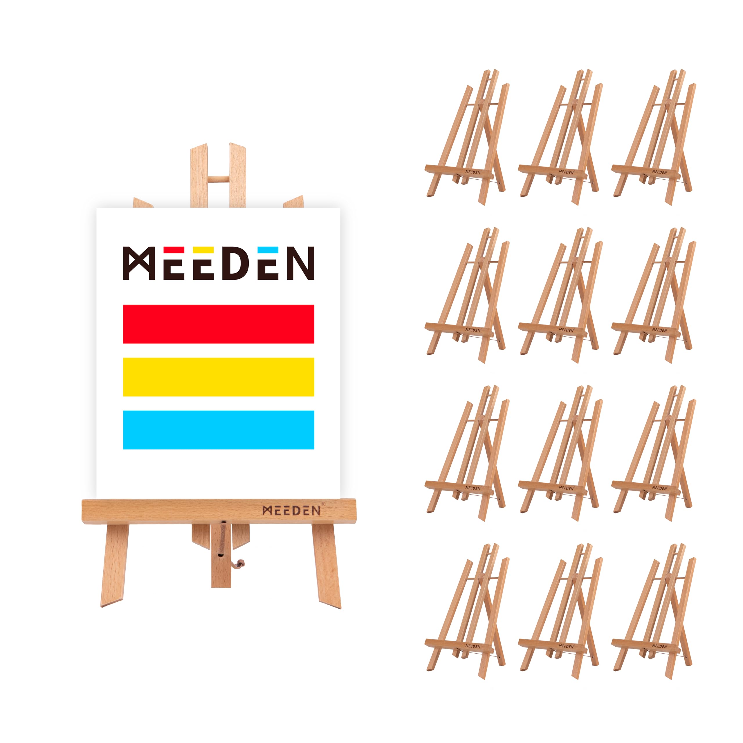 MEEDEN Table Easel for Painting: 12 Pack 40 CM Beech Wood Display Easel,Canvas Holder - Tabletop Easel Stand for Drawing, Weddings, Kids Arts & Crafts — image 1