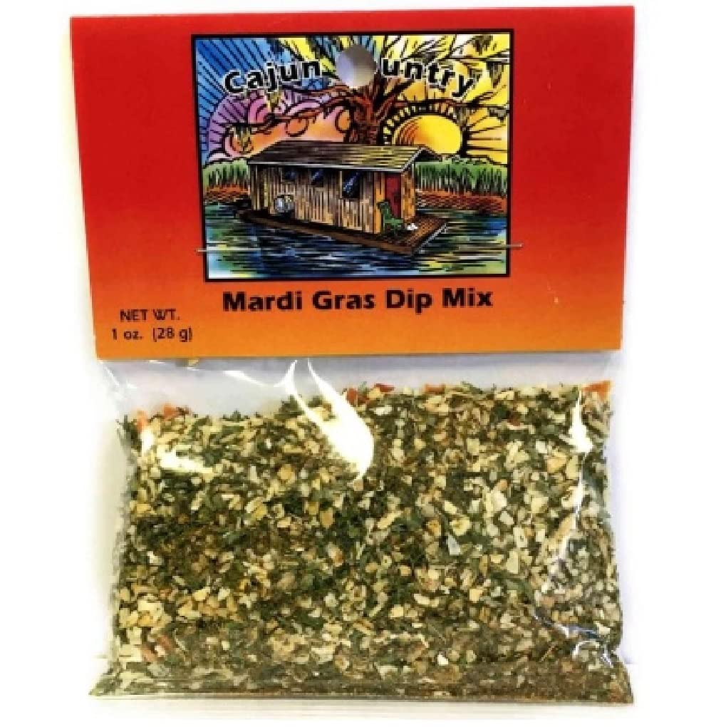 VERSAINSECT try Mardi Gras Dip Seasoning Mix, 1 Ounce Packet (Seasons 2.5 Cups of Dip - Salt-Free, No MSG, All Natural Ingredients)