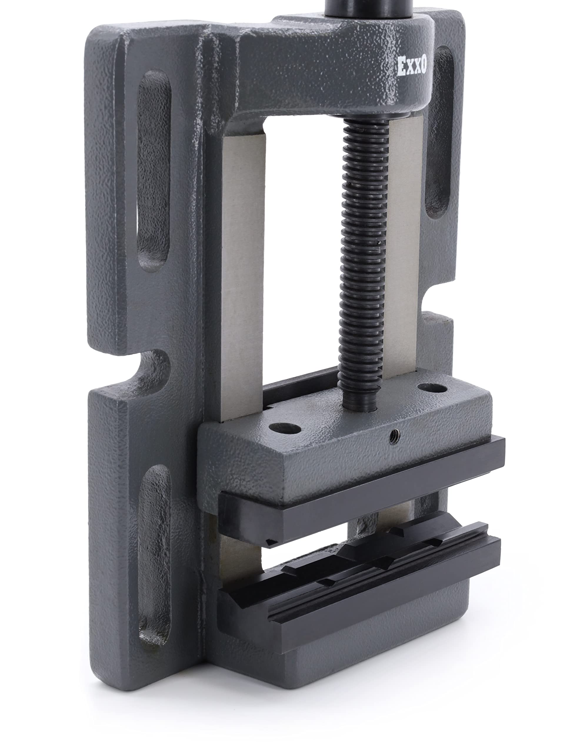 EXXO | 4-34 Inch Drill Press Vise | Heavy Duty Cast Iron | Workpiece Clamp, 5523