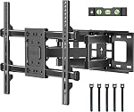 BONTEC TV Mont mural pour 13-42 pouces LED LCD OLED Ecrans plats et courbes, support articulé pivotant et en tilt, 15.7 Inch Long Extension, VESA 200x200, Monts d'angle et d'écran