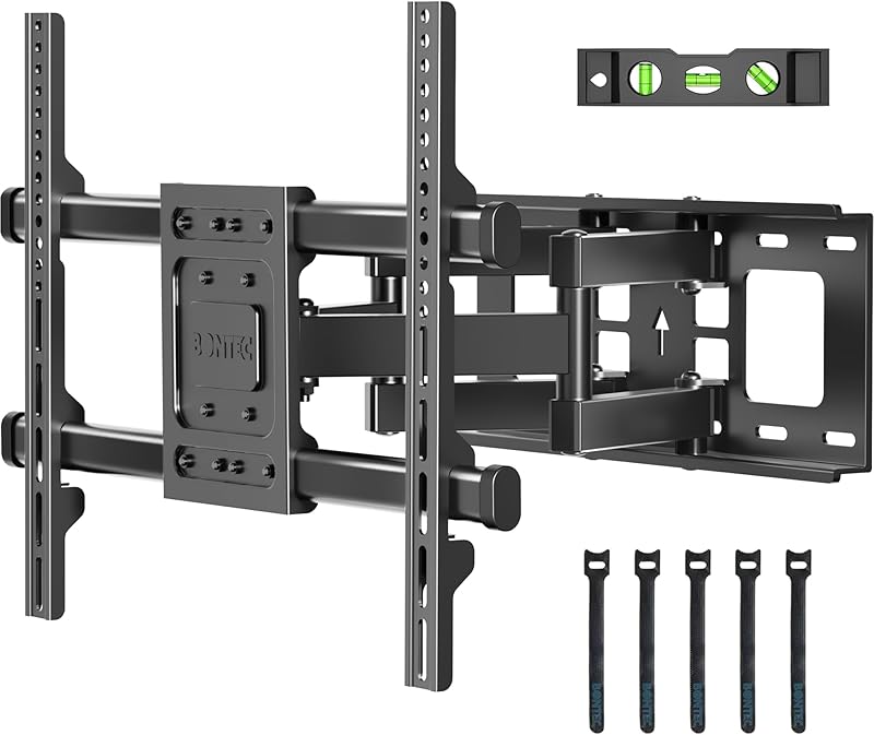 BONTEC Support Mural TV pour Télévision Plat et Incurvé LCD LED 32-84 Pouces jusqu'à 60KG, Support T