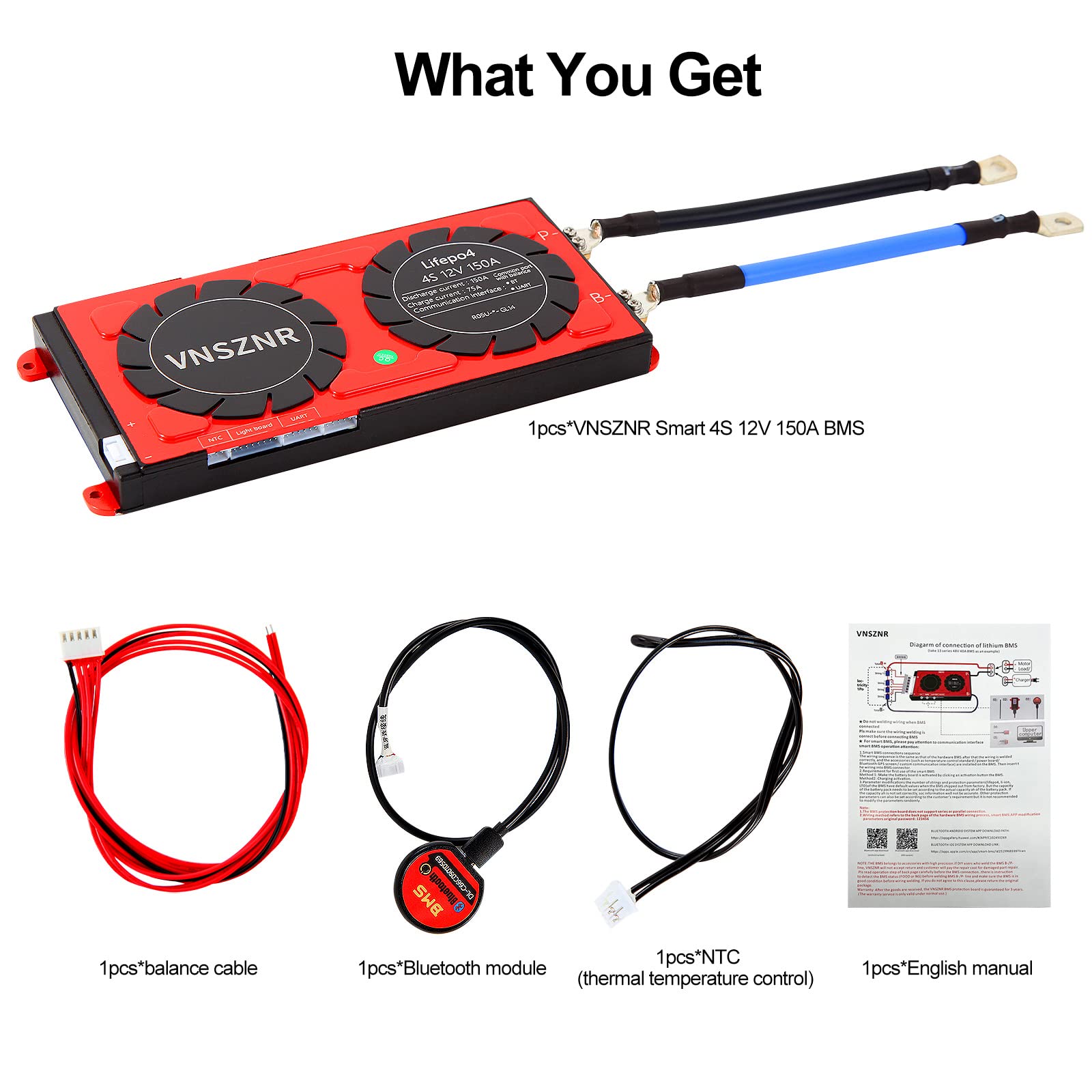 BMS 4セル 150A Bluetooth接続 スマートBMS 4セル150A Bluetooth接続スマホでモニタ＆設定可 【公式通販】