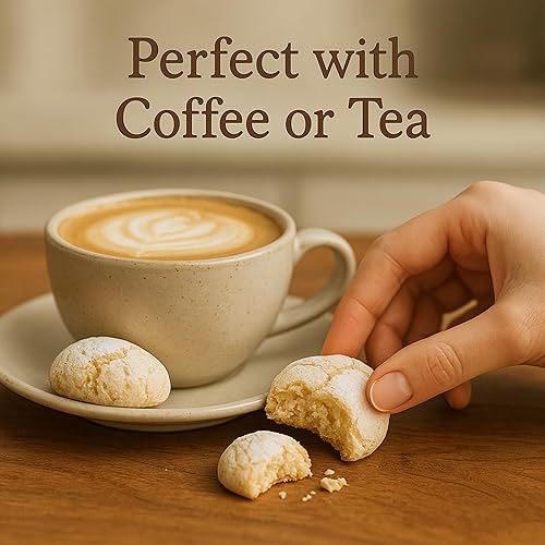 Miniatura 8 de Andy Anand Gourmet - Galletas italianas suaves de almendras amaretti italianas, surtidas de 20 unidades, sin gluten, envueltas individualmente, en