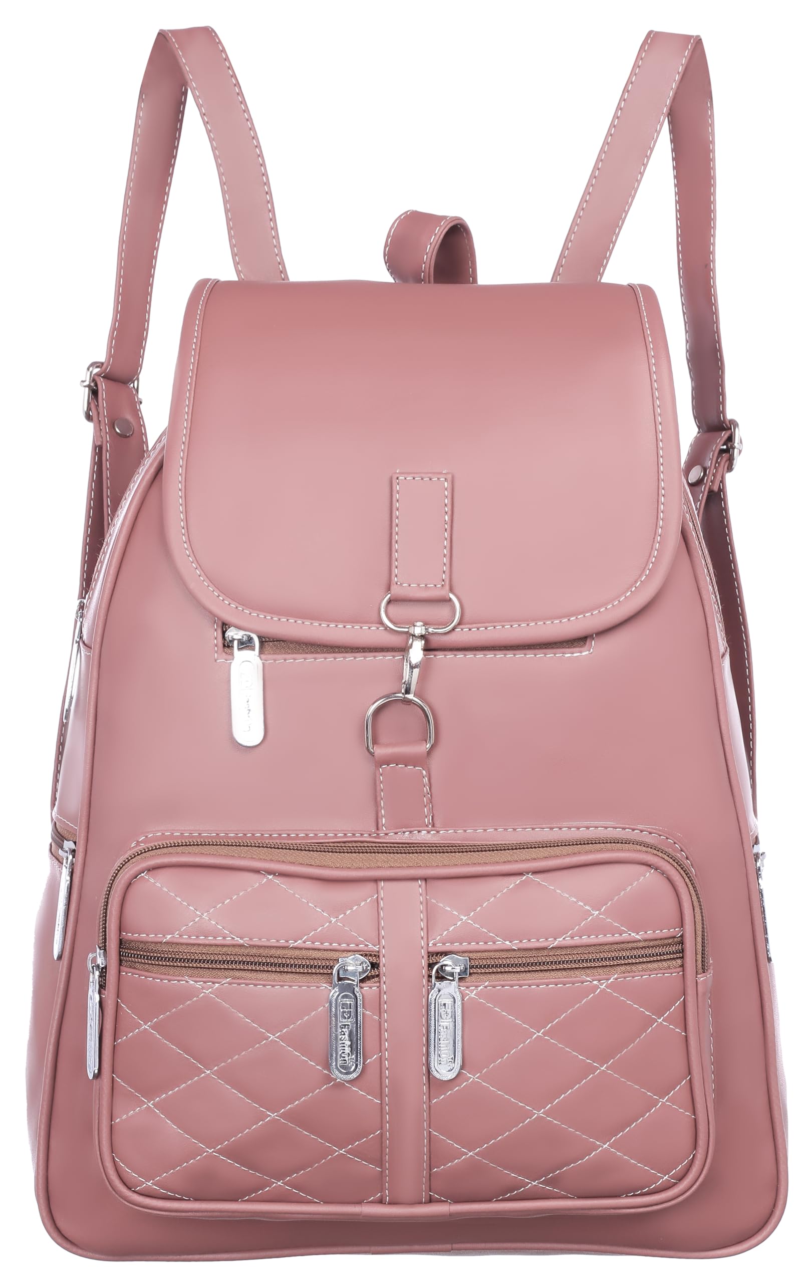 Gold 25L Medium Premium Faux Leather Water Resistant College Bag/Office Bag/Day Backpack/standard backpack for girls and women-image-41