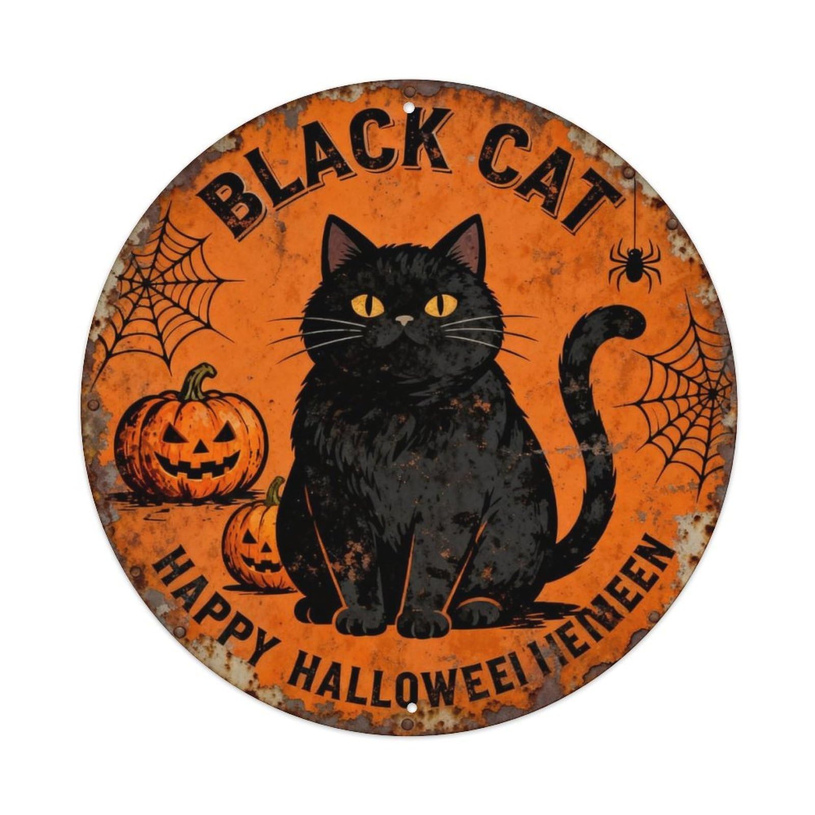 BLACK CAT Metal Tin Sign Plaque