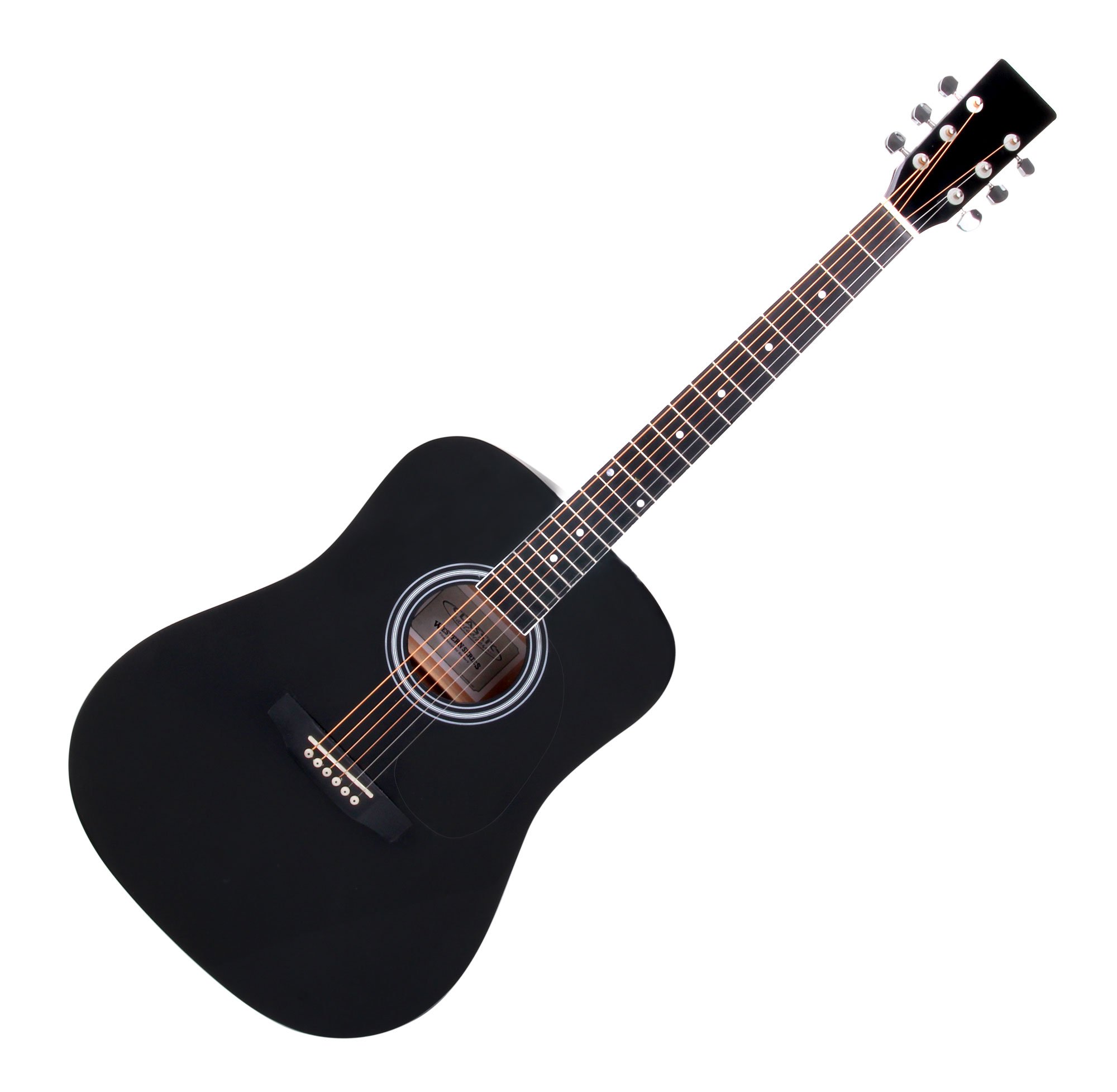 Classic Cantabile Westerngitarra Starter-Set incl. set accessori 5 pezzi | Chitarra Western, Stile Dreadnought, 6 corde, 20 tasti, Ponticelli: nickel argento, Manico, ponte: acero, Manico: betulla