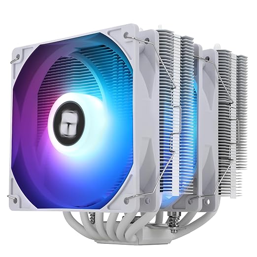 Peerless Assassin 120 SE WHITE ARGB CPU Air Cooler,6 Heat Pipes CPU cooler,Dual 120mm TL-C12CW-S PWM Fan,Aluminum Heatsink Cover,AGHP Technology, for AMD AM4 AM5/Intel 115X/1851/1200/1700