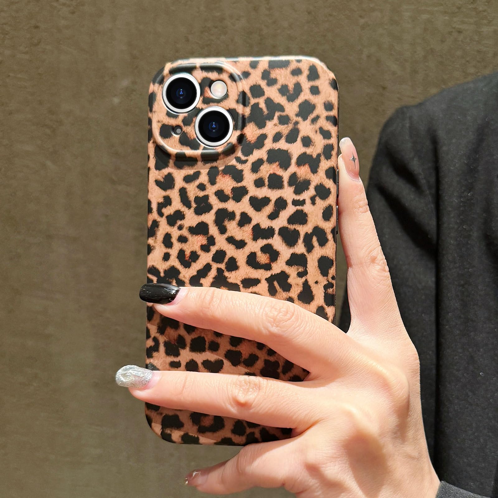Amazon.co.jp: Teageo iPhone 13 用 ケース ヒョウ柄 レオパード