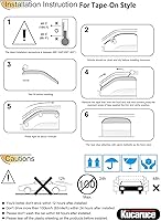 Vista 7 de 94059 - Juego de 4 protectores de viento para ventana, para montaje exterior, con cinta adhesiva para Ford Escape 2001-2012 Mazda Tribute 2005-2011