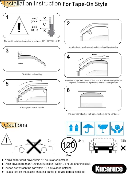 Window Visors Rain Guards fit 2000-2006 Toyota Tundra Access/Ext Cab 94815
