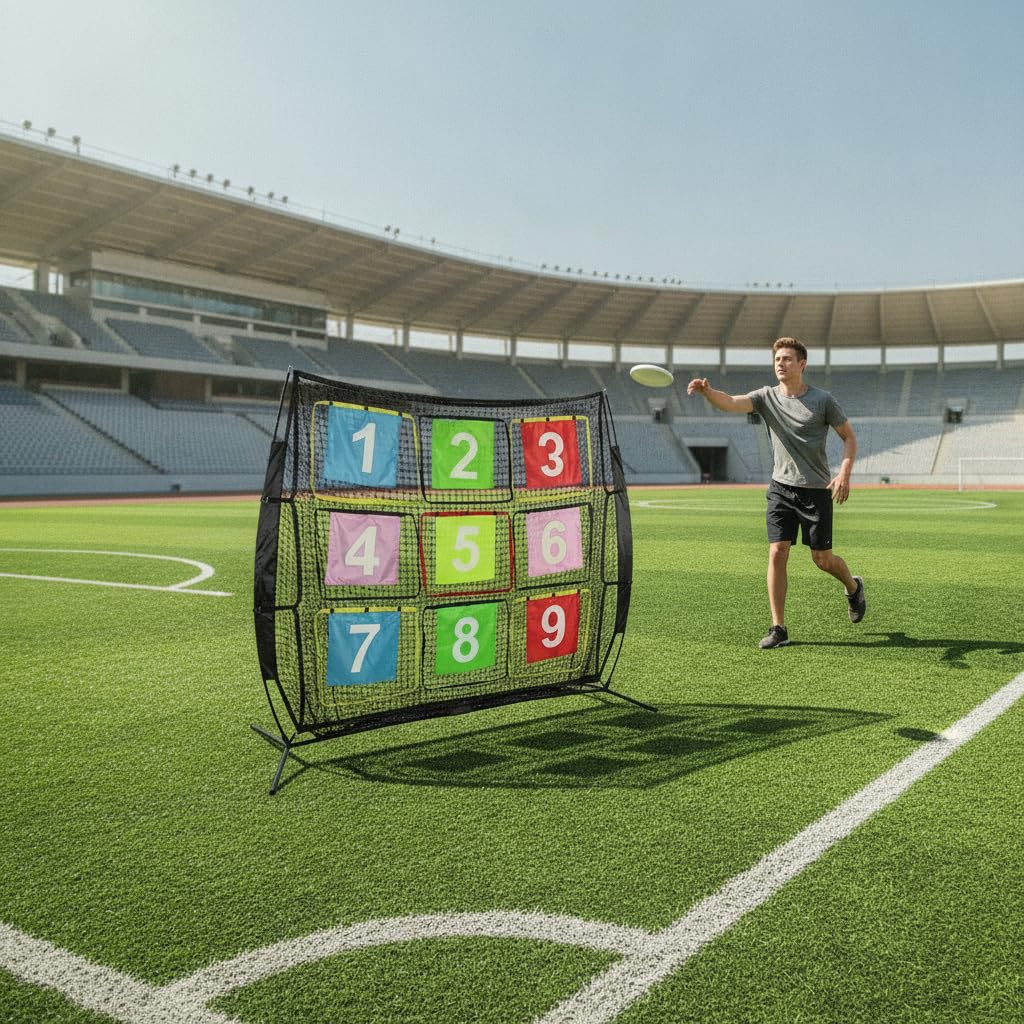 Multicolor Zielwurfspiel, faltbares Garten-Wurfspiel aus weichem Textil, tragbares Sportspielzeug draußen, Strandspielzeug