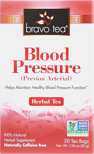 Bravo Tea Blood Pressure Caffeine Free 20 Tea Bags