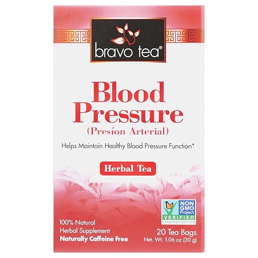 Bravo Tea Blood Pressure Caffeine Free 20 Tea Bags