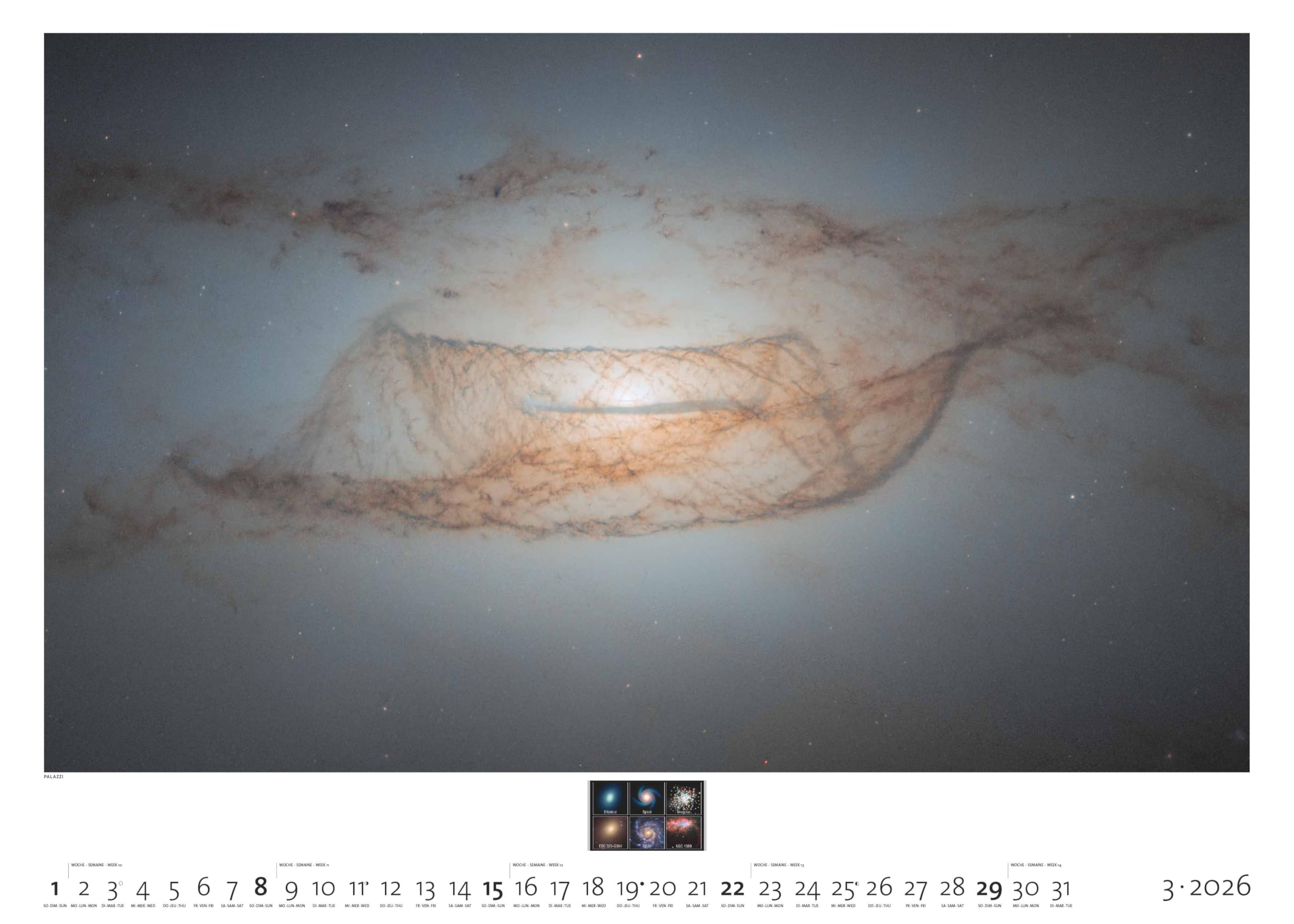 Palazzi - Sternzeit | EINE ASTRONOMISCHE REISE DURCH ZEIT UND RAUM 2026 – Wandkalender 70×50 cm mit 12 brillanten Weltraum-Aufnahmen, ... Eine astronomische Reise in Zeit und Raum