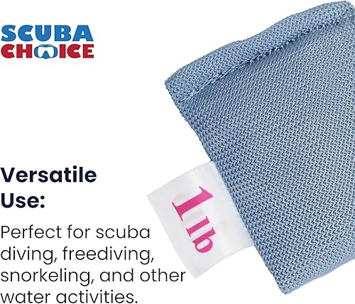 Miniatura 10 de Scuba Choice Pesas de malla suave para control de flotabilidad, duraderas, ajustables y cómodas para bolsillos de cinturón de peso para buceo
