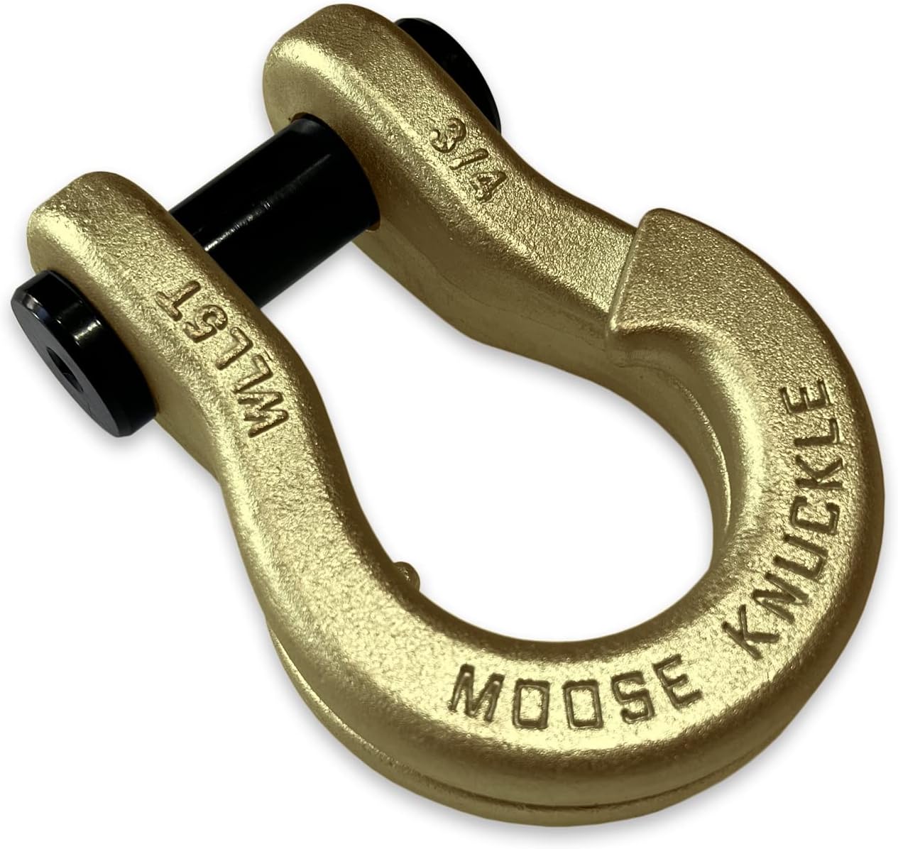 Moose Knuckle Offroad Jowl Split Shackle 3/4 | 10,000 lbs Capacity - Fits 2.0/2.5 inch D-Ring Tow Shackle Receiver Hitch Bracket Mount with 7/8" Pin | Brass Balls