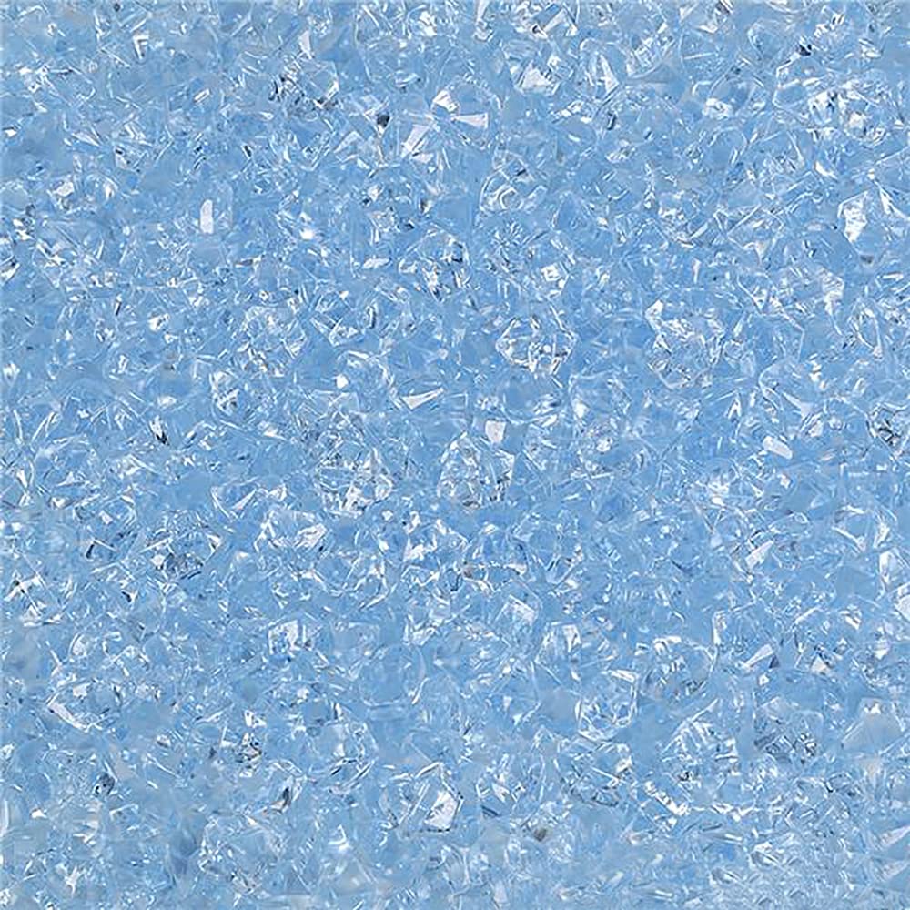 The Dreidel Company Blue Fake Acrylic Diamonds, Crushed Ice Rocks, Plastic Ice Cubes, Rock Diamond Crystals, Gems for Party Decoration, Vase Fillers, Photography Props, 1 Pound (Approx. 1280 Pcs)